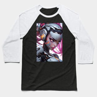 Beautiful anime cyborg girl Baseball T-Shirt